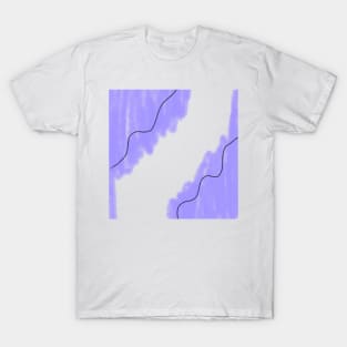 Purple watercolor abstract art design T-Shirt